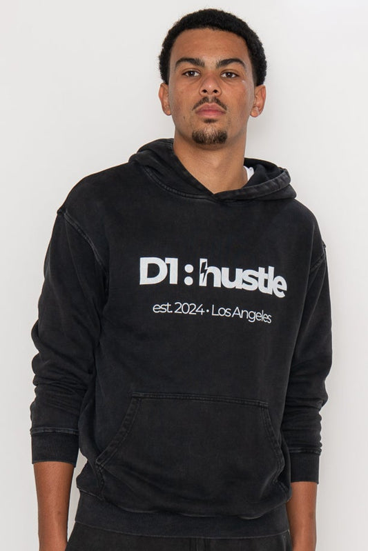 Eco-friendly Enzyme Washed Black Hoodie