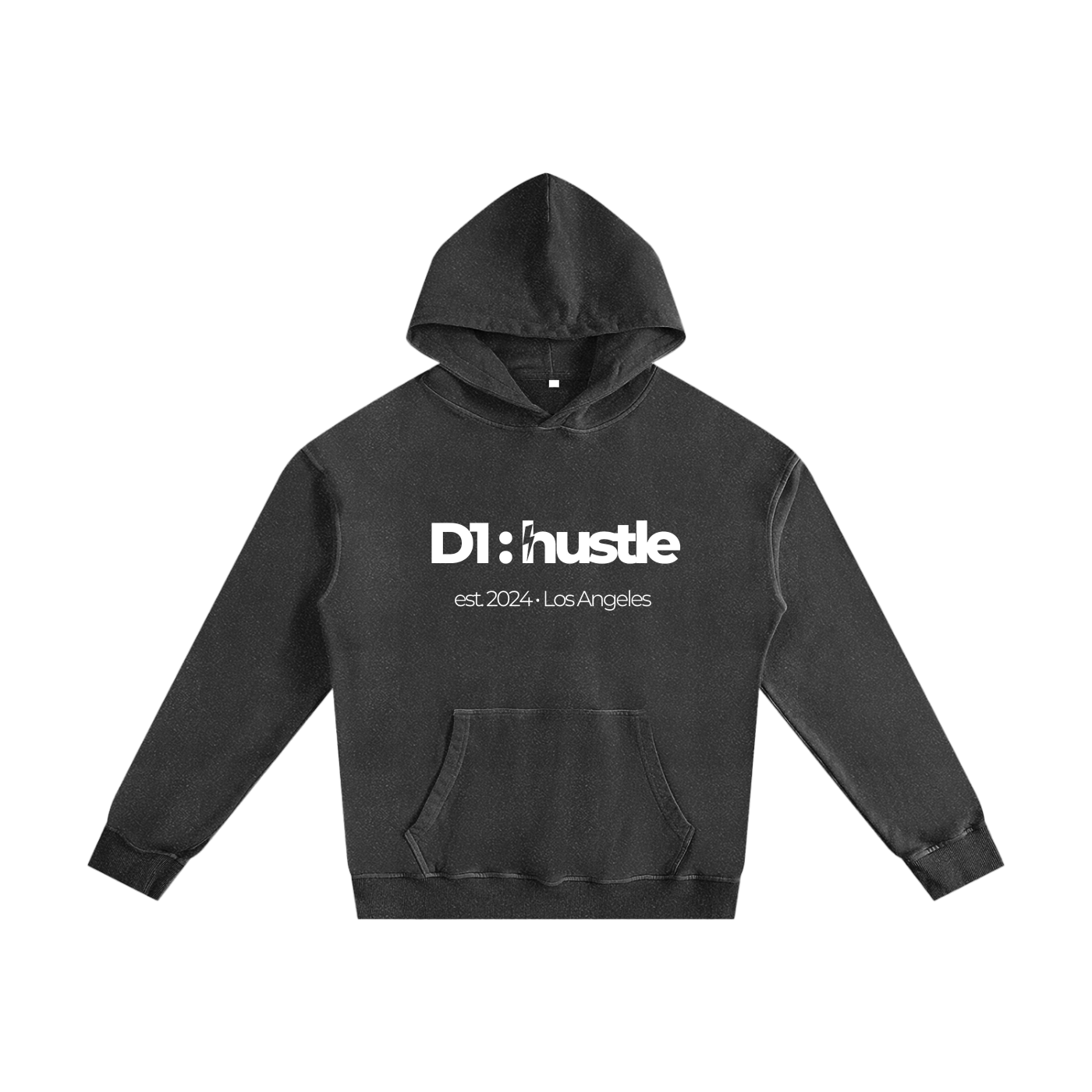 Eco-friendly Enzyme Washed Black Hoodie