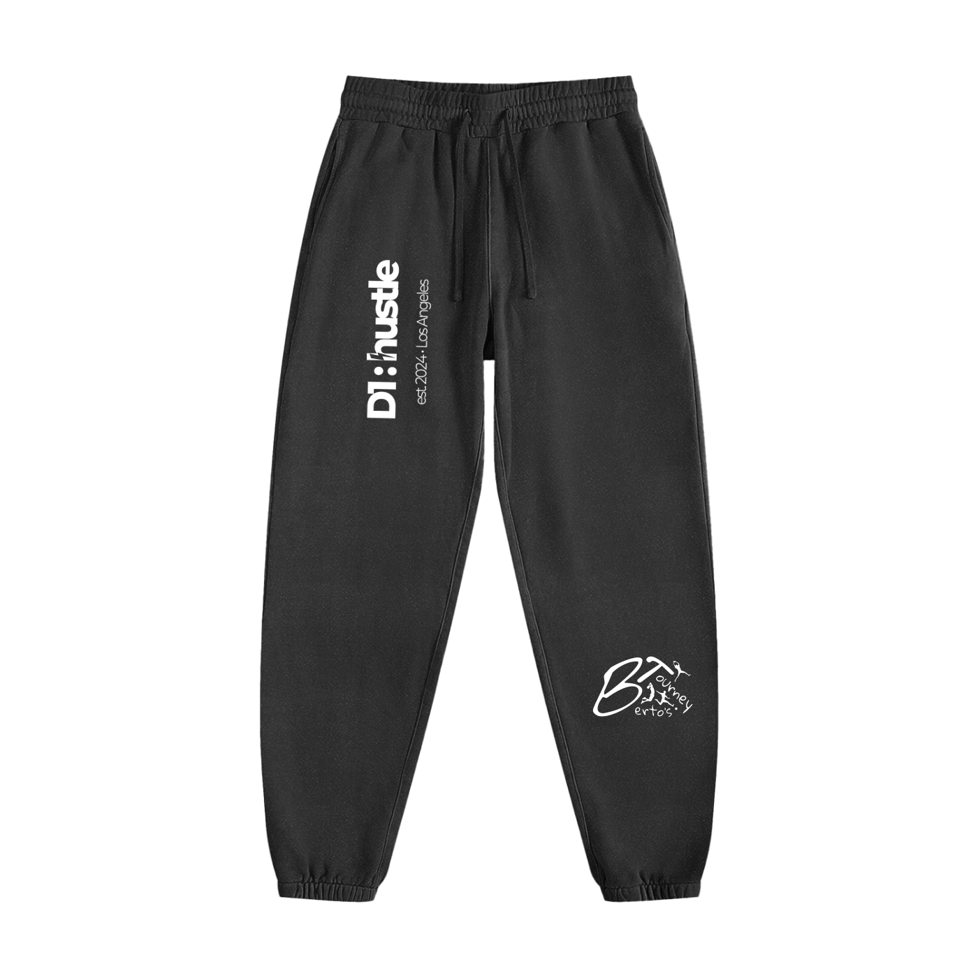 Z Collabs - BT x D1:hustle - Vintage Washed Cotton Sweatpants - BLACK