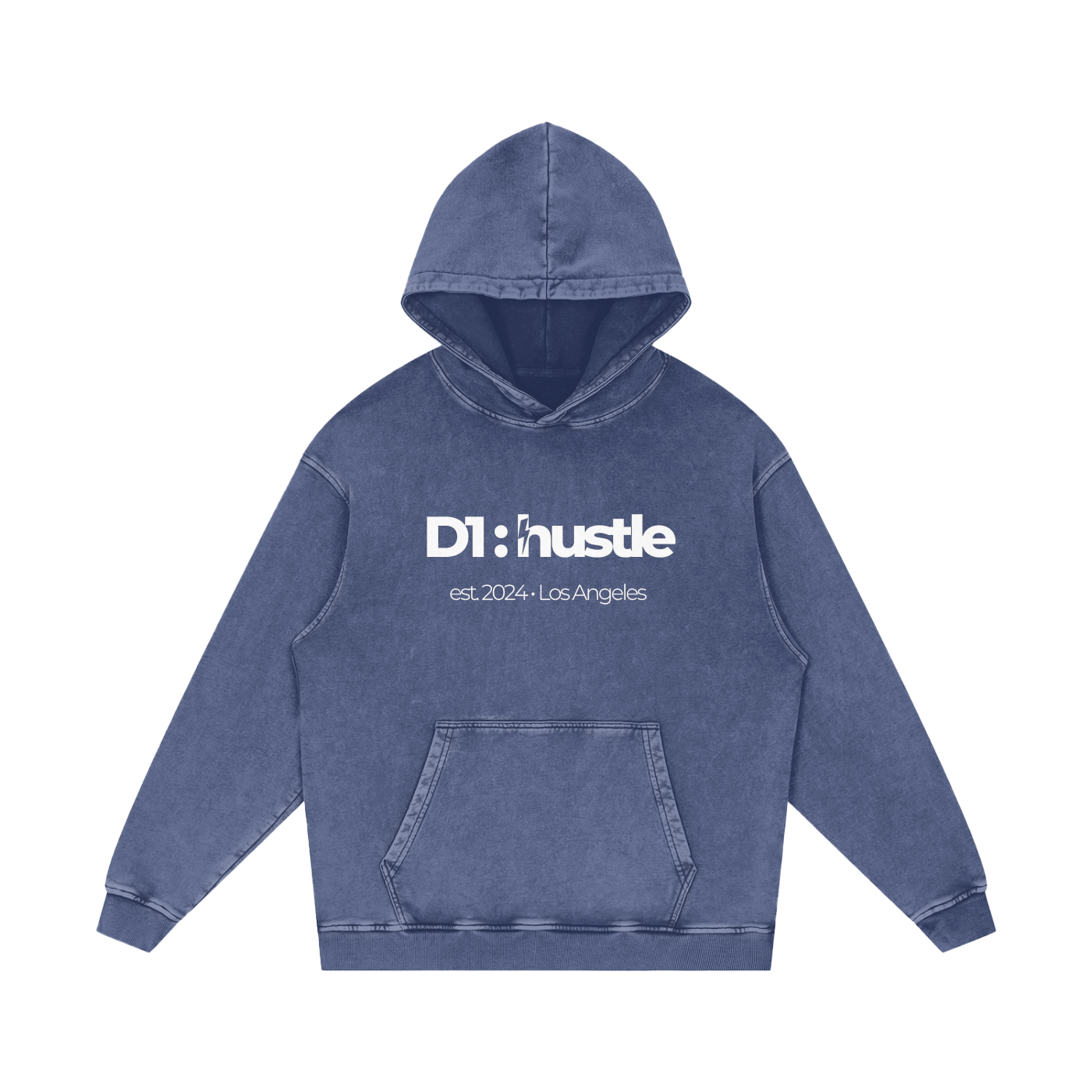 Acid Wash Oversize Arctic Blue Hoodie
