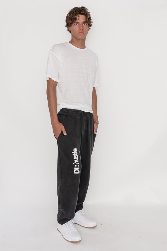 Eco-friendly Enzyme Washed Black Sweatpants