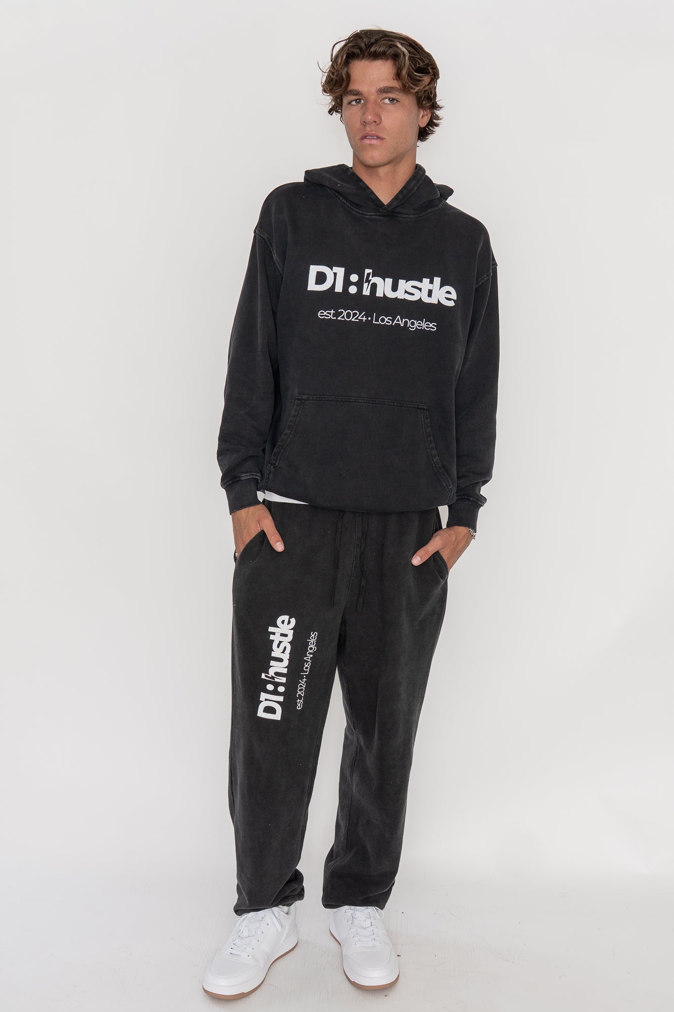 Eco-friendly Enzyme Washed Black Hoodie