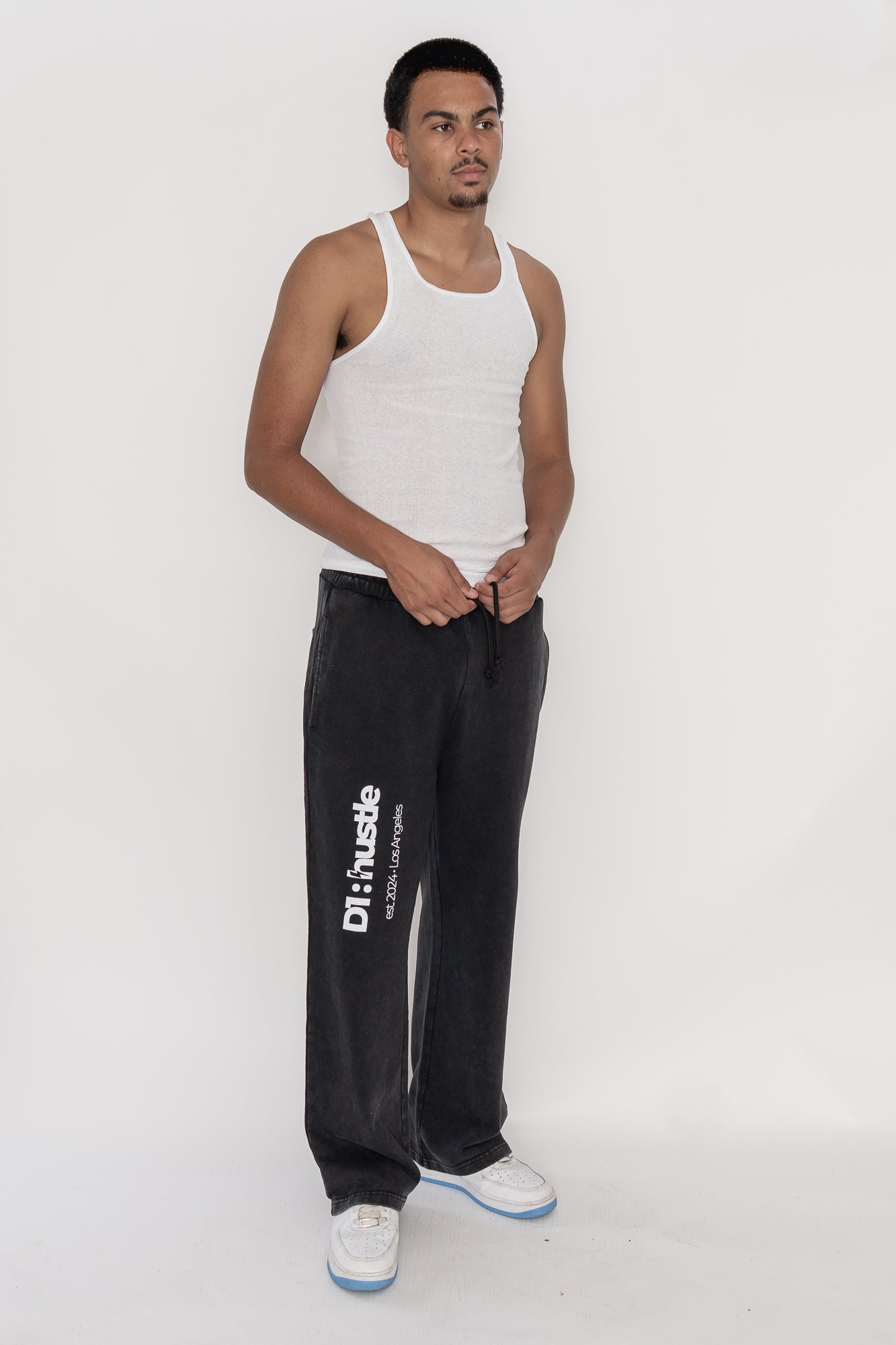 Acid Wash Oversize Faded Black Straight Leg Pants – D1: hustle