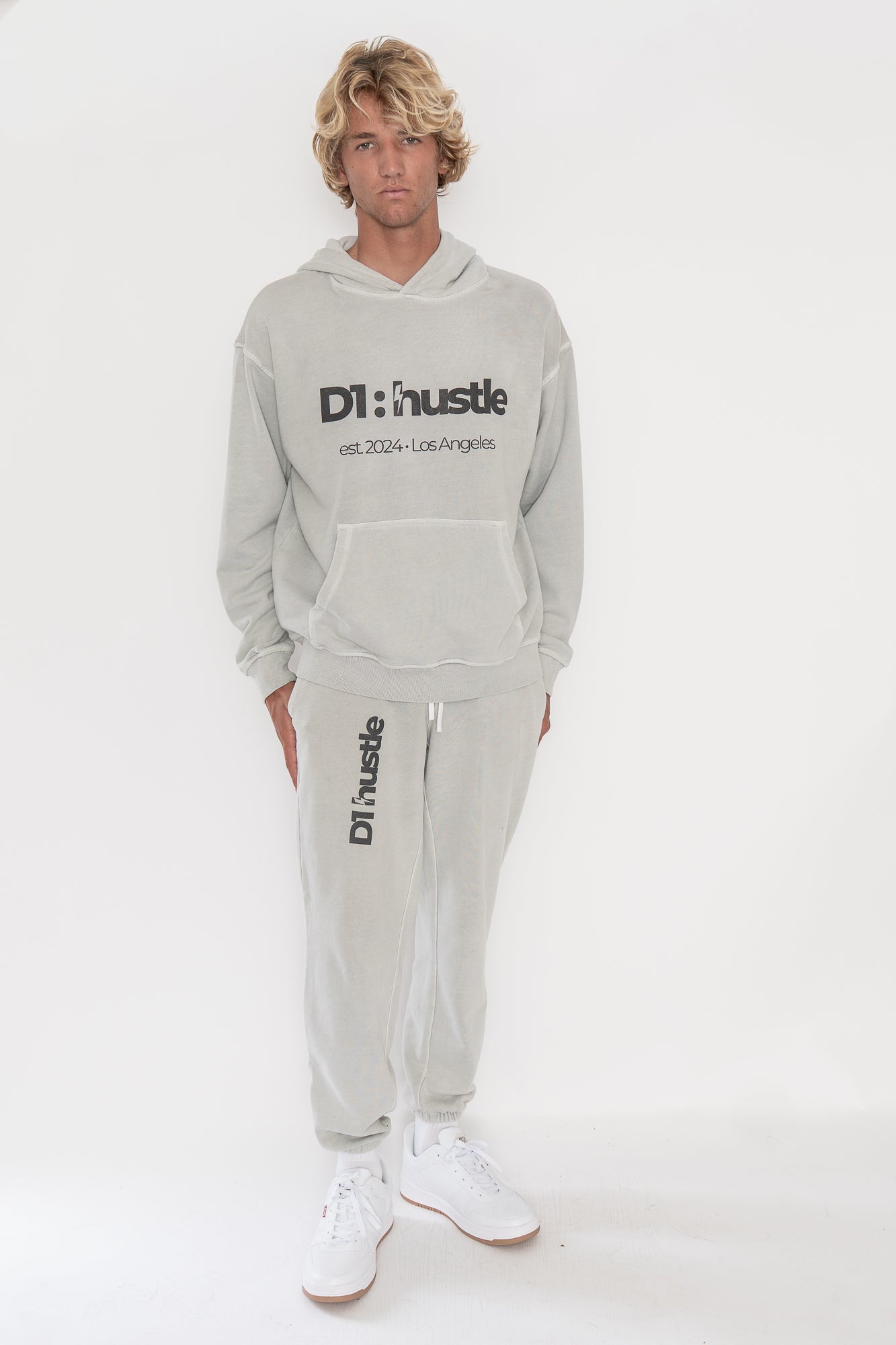 Eco-friendly Enzyme Washed Ash Grey Sweatpants